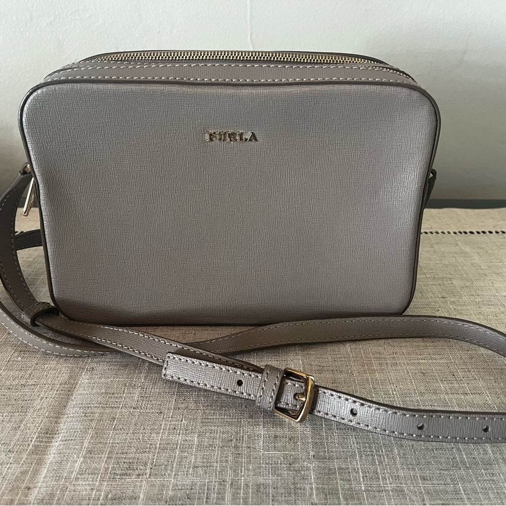 Furla Taupe Leather Bag